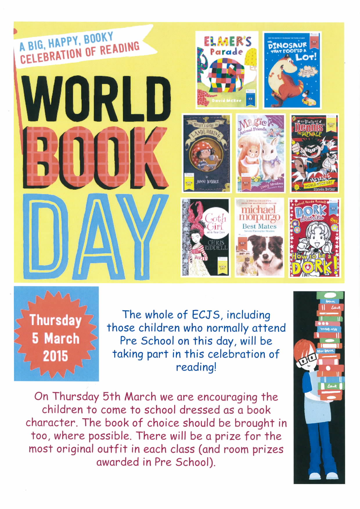 World Book Day Thursday 5th March | Elizabeth College